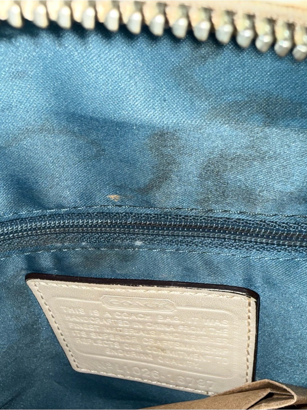 Coach Kristin Ivory Hobo Leather Bag with Stainless Steel Hardware - Picture 7 of 9
